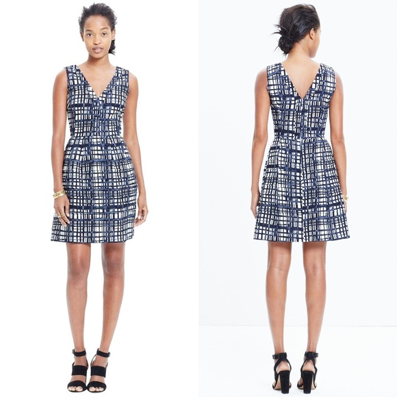 Madewell Dresses & Skirts - Madewell Midnight Dress in Brushstroke Plaid Sz 6